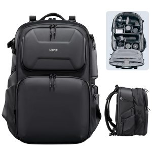 ULANZI BP10 35L Hardshell Camera Backpack, Professional Splash-proof Photography Camera Case Anti Theft Travel f Photographers Unisex Drone DSLR Mirrorless Camera Lens Tripod Holder 17'' Laptop Black