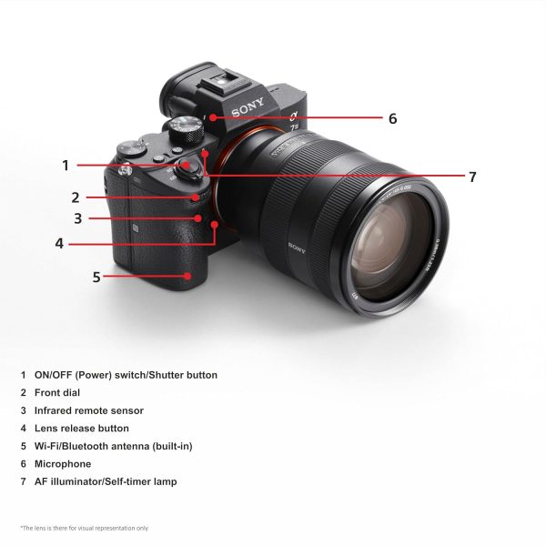 Sony Alpha ILCE-7M3K Full-Frame 24.2MP Mirrorless Digital SLR Camera with 28-70mm Zoom Lens | 4K Full Frame | Real-Time Eye Auto Focus | Tiltable LCD, Low Light Camera - Black - Image 3